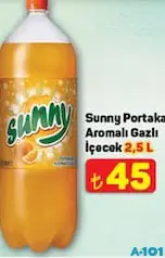 SUNNY PORTAKAL AROMALI GAZLI İÇECEK 2,5 L